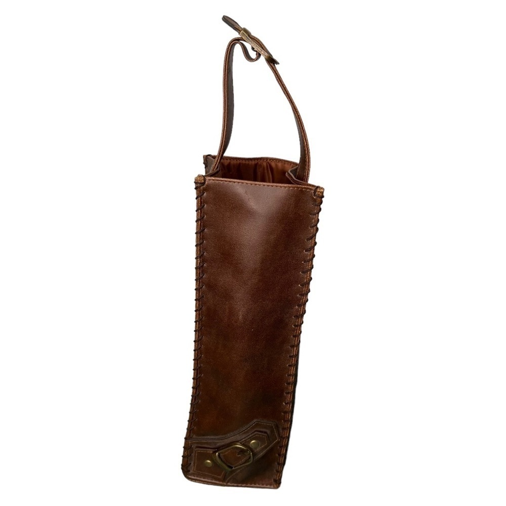Vintage Couture Brown Faux Leather Gift Bag NWT